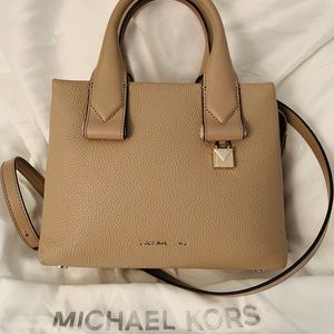 Michael Kors Rollins Small Pebbled Leather Satchel